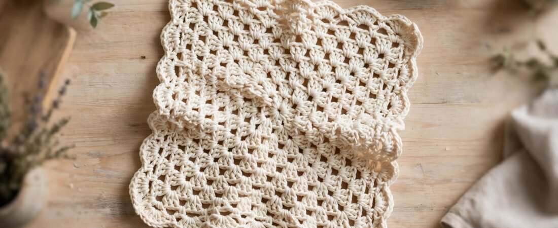 Crochet Dishcloth Pattern (Easy Cotton Washcloth)
